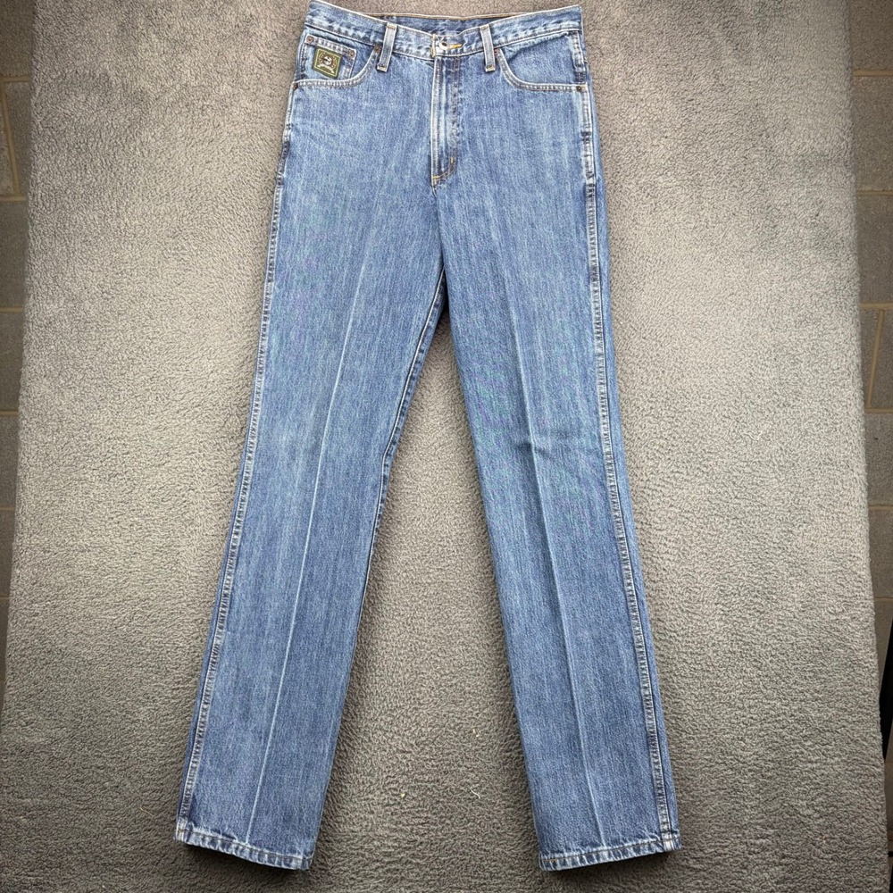 Cinch Mens Green‎ Label Denim Western Straight Leg Jeans 32x38 Made in Mexico
